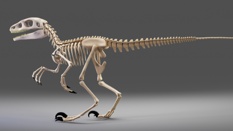 dinosaur skeleton figurine