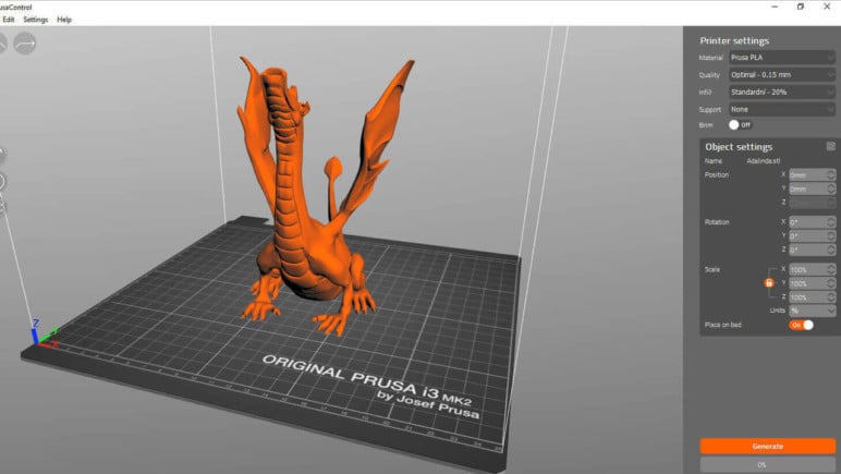 STL to G-Code - MoDel Of A Dragon Showing The Slicer Parameter Set All3Dp 190319 DownloaD 772x435