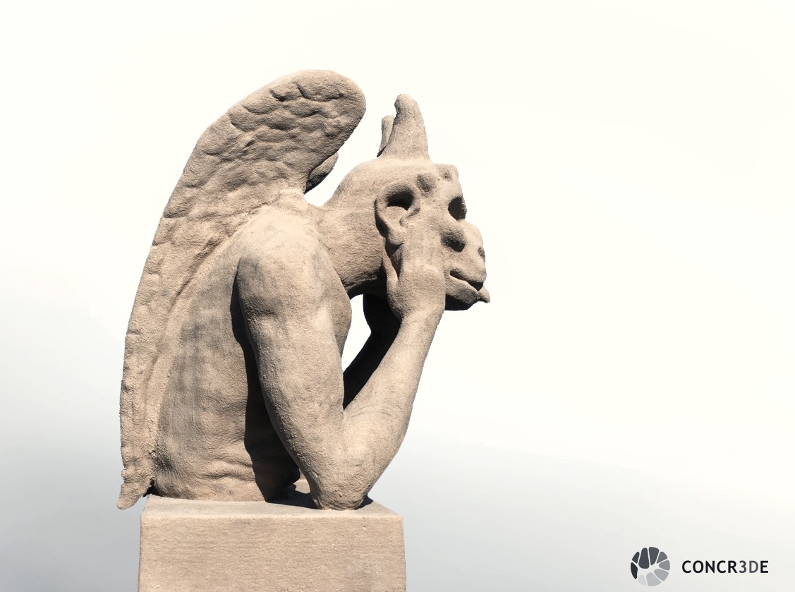 Este es el Le Stryge hecho con impresión 3D que CONCR3DE fabricó.