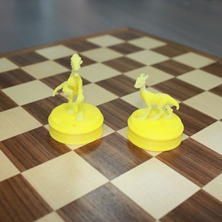 dinosaur chess pieces 3d print