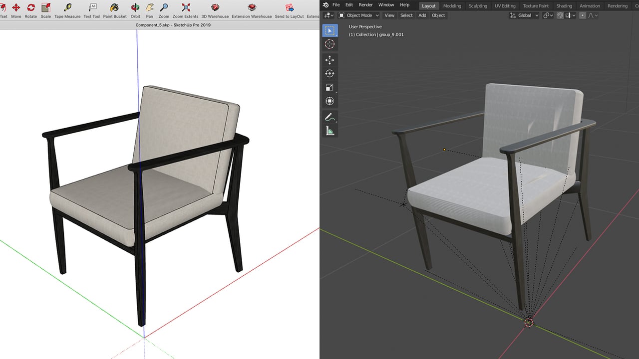 sketchup to blender