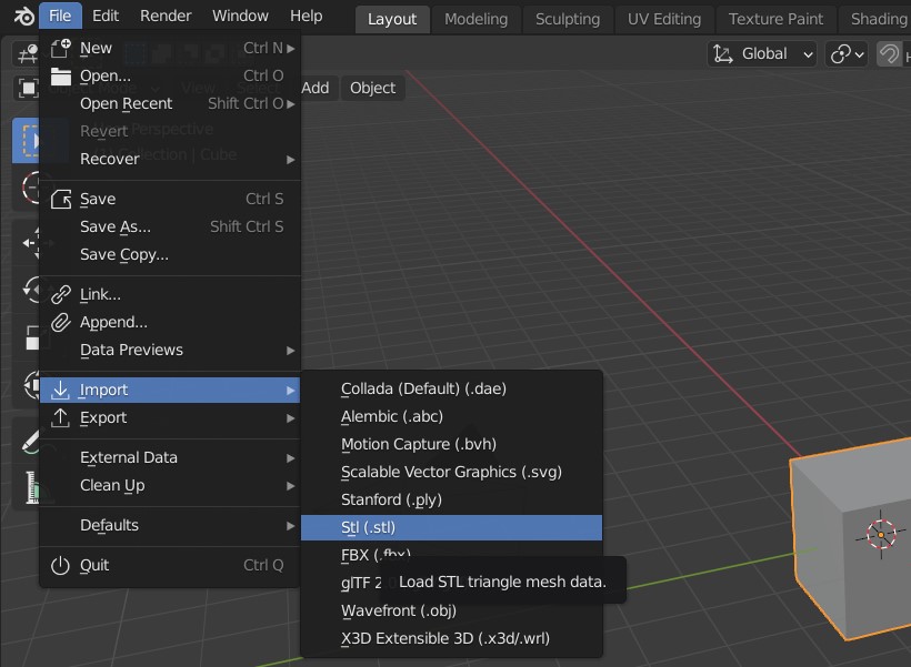 edit stl with mesh enabler