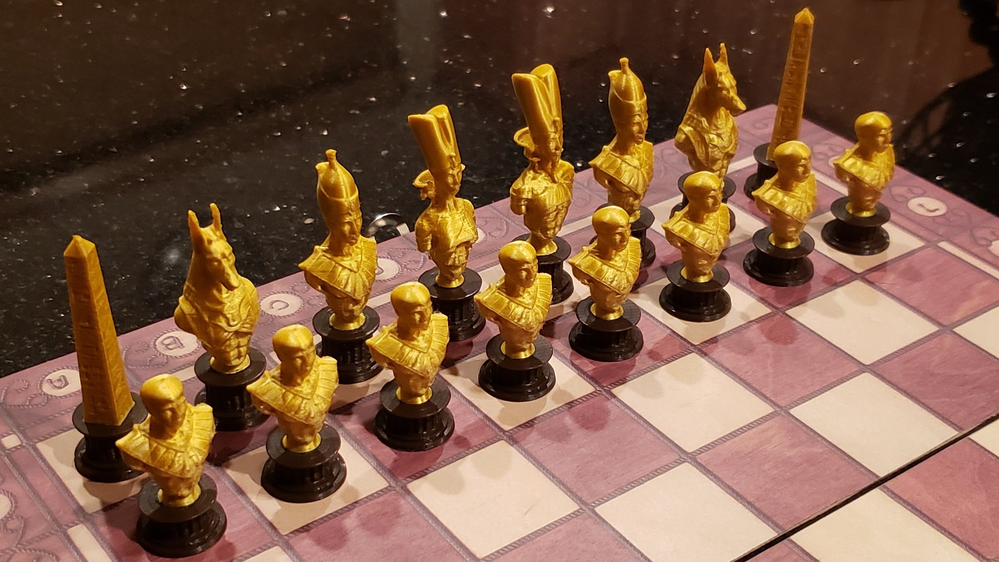 Chess Board B/W Roman Chess Pieces 3,75" B/W VIKING Chess Set Size 17,3" 