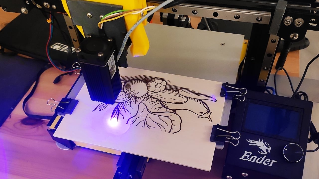  Sovol 40W Engraving Laser Module (5W Output Optical Power), CNC  Laser Head Kit with Eye Protection Design, for SV Series & Ender Series 3D  Printers and CNC Engraving Cutting Machine 