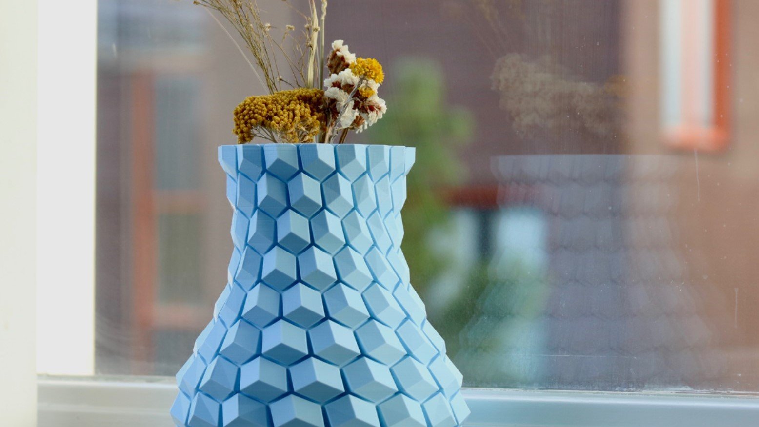 Small turquoise patterned vase - Designs By Origin