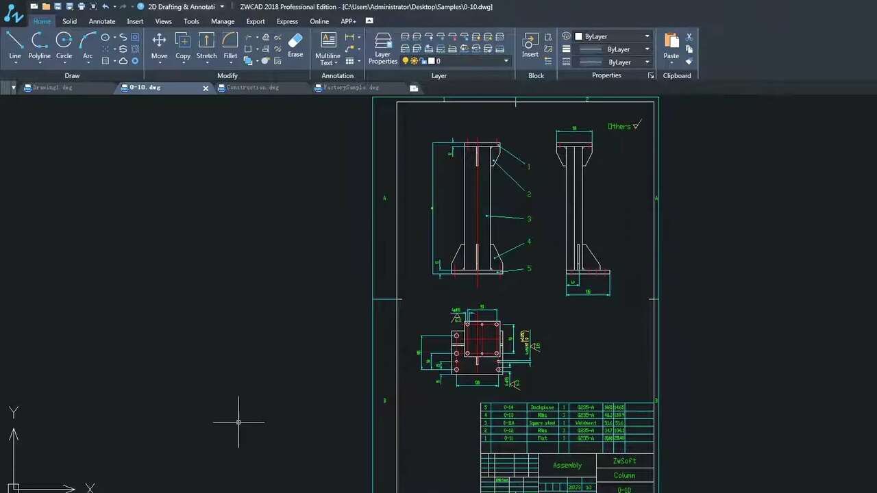 open an autocad file