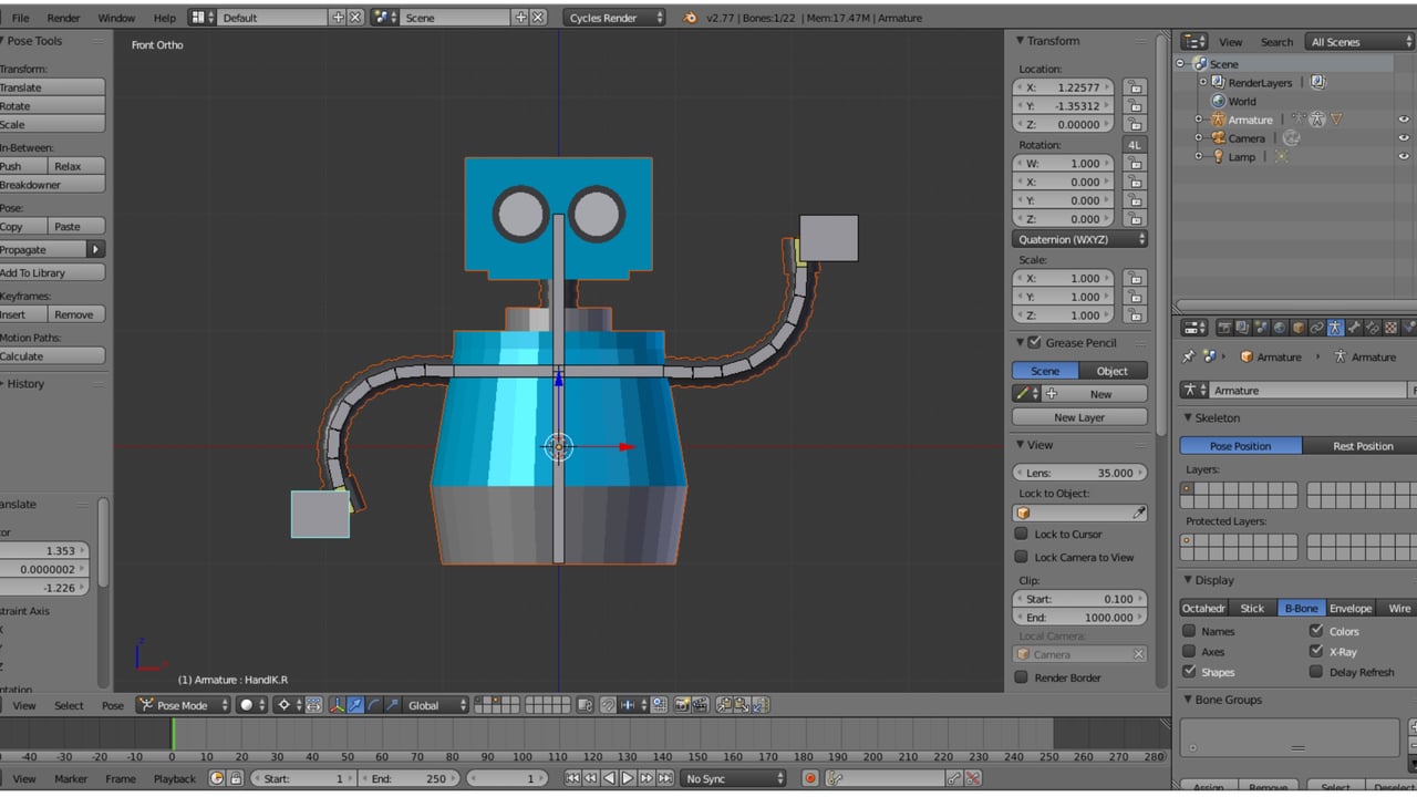 Rigging 2D character in Blender 2.82 | CutyDina - Illustrator, 2DAnimator